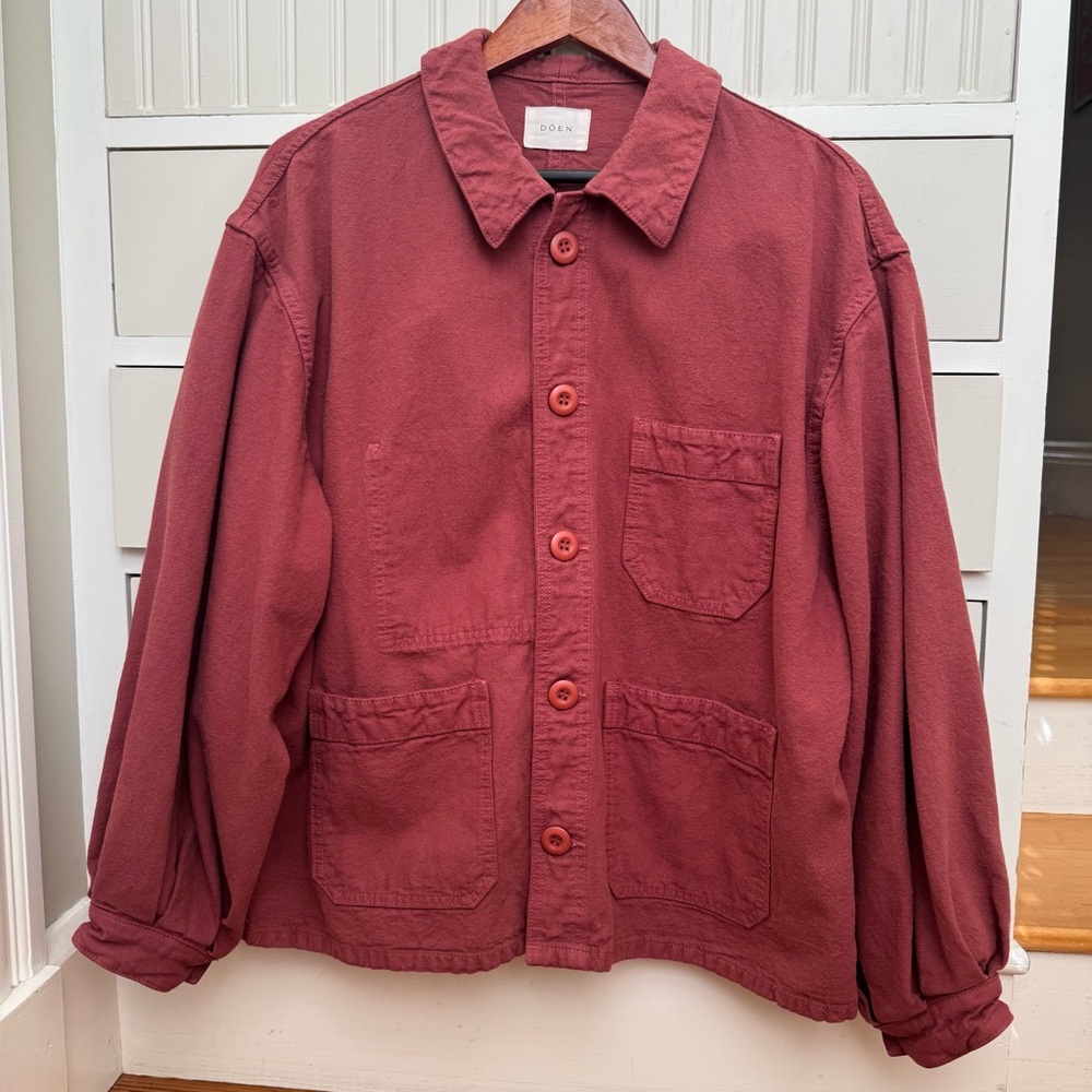 Doen Utility Jacket in Deep Red